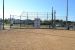 Shorefront Park Softball Field Backstop view.
