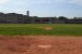 Baseball field view of home plate and pitchers mound.