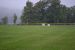 Softball field outfield, left field view.