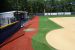 Softball field third base view.