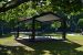 Sun shelter at park.