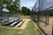 Harvey Park bleacher seating view, Whitestone Expressway service road is to the left.