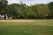 Outfield view of softball field. 