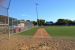 North Wantagh Park turf field view along 3rd base line.